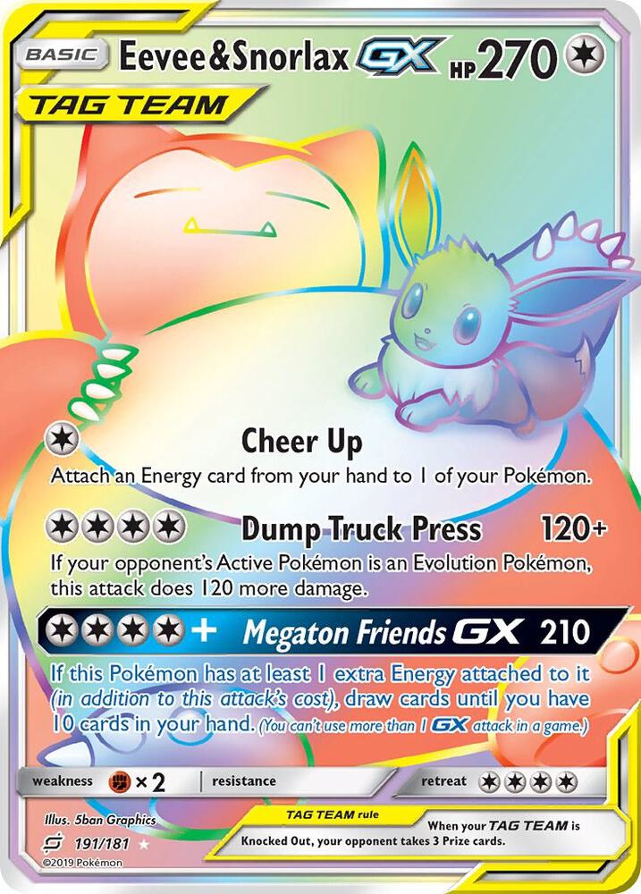 Eevee & Snorlax GX #191 - Pokemon Team Up